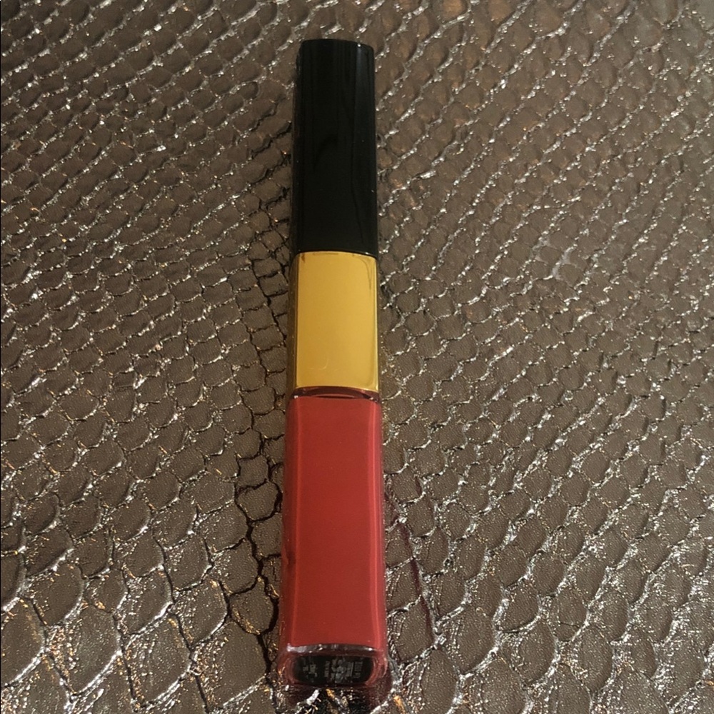CHANEL Red Liquid Lipstick with Gold Accent